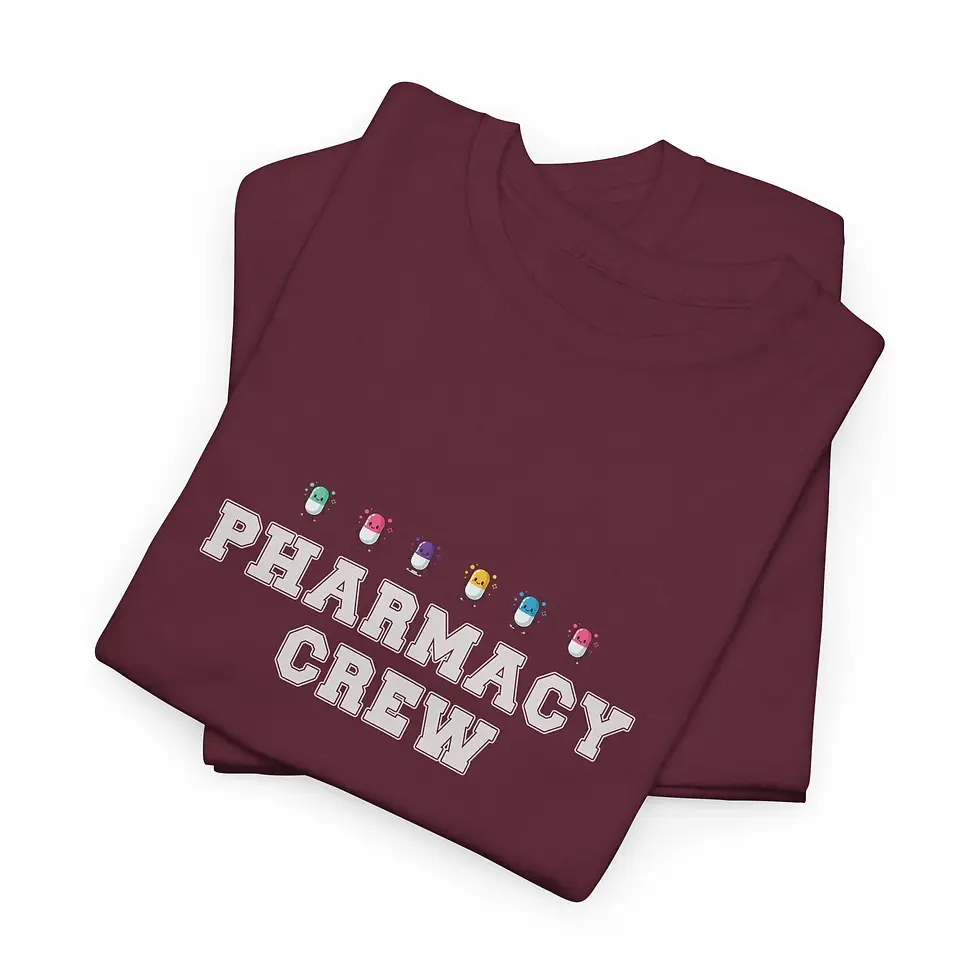 Thumbnail: Pharmacy Crew Tee | Colorful Script Medical Job Shirt