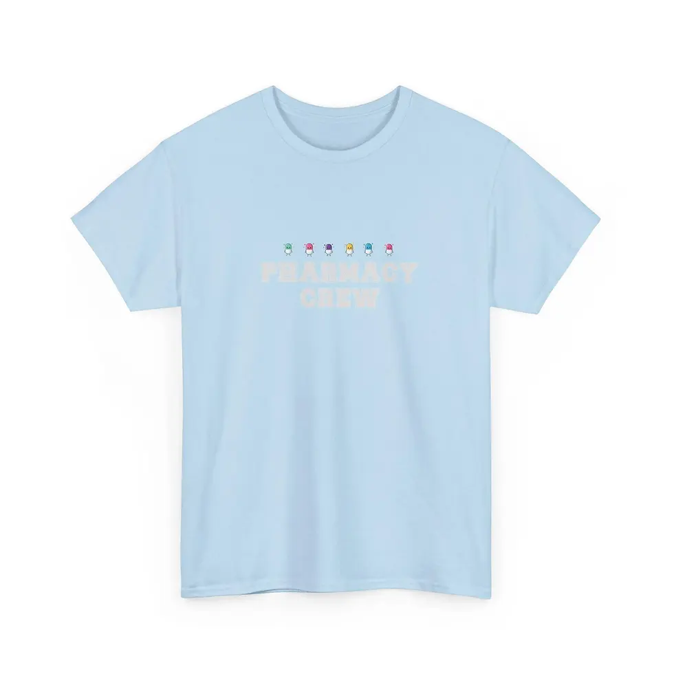 Thumbnail: Pharmacy Crew Tee | Colorful Script Medical Job Shirt