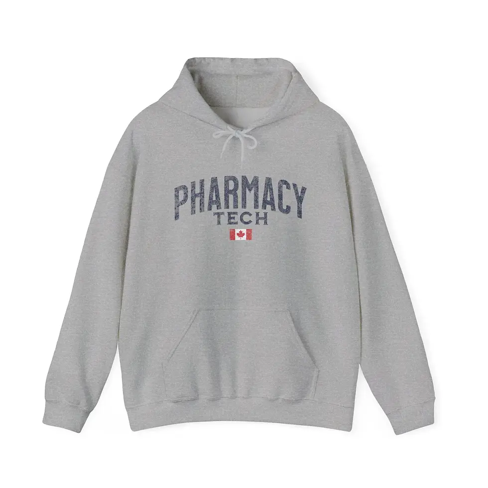 Thumbnail: Pharmacy Tech Hoodie, Distressed Canadian Flag