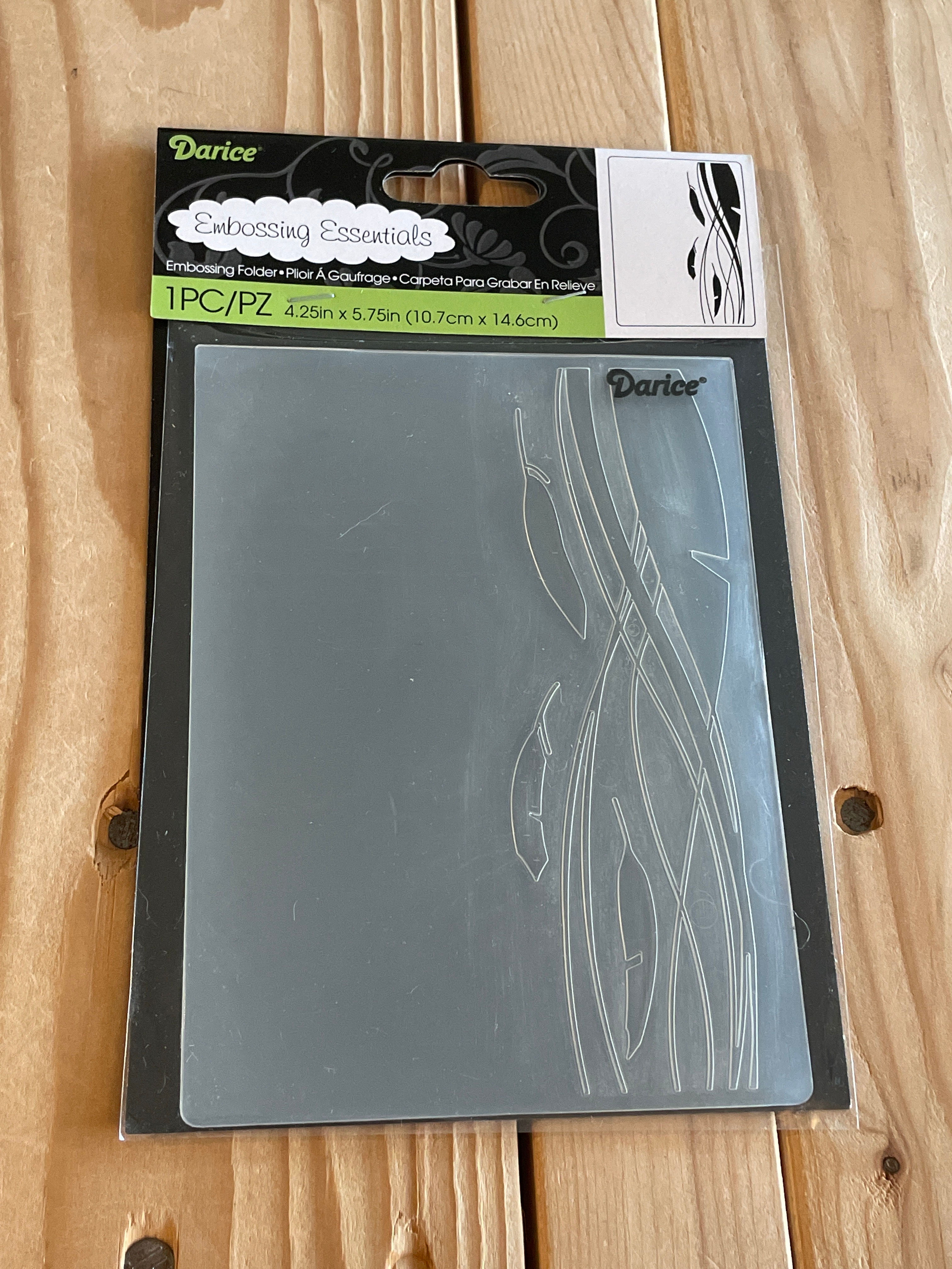 Embossing Folder Side Feathers