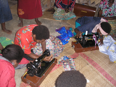 WFWP Australia providing sewing machines for the women's sewing centre on Tanna, 2003