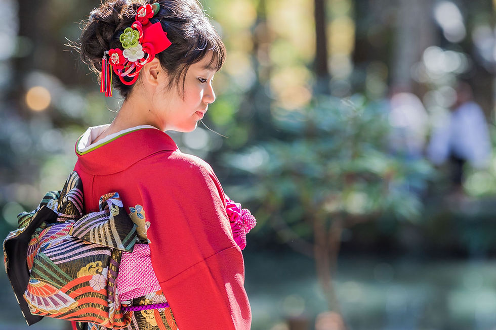 小國神社での成人式前撮り写真