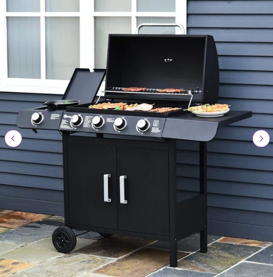 Thumbnail: Sol 27 Outdoor 5 - Burner Countertop Liquid Propane 9895 BTU Gas Grill