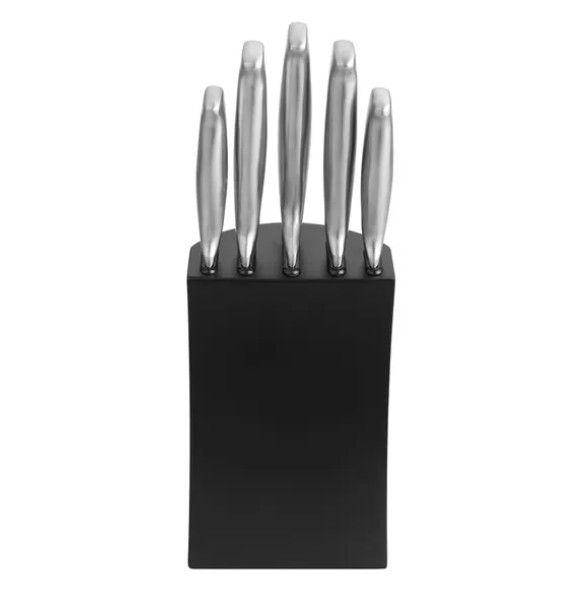 Thumbnail: Dunelm Black 5 Piece Knife Block Set