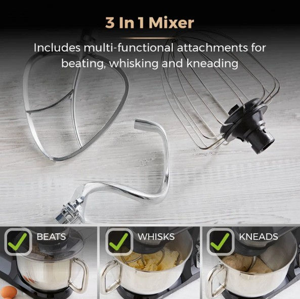 Thumbnail: T12033RG Tower 3-in-1 Stand Mixer with 6 Speeds and Pulse Setting, 1000W By Towe