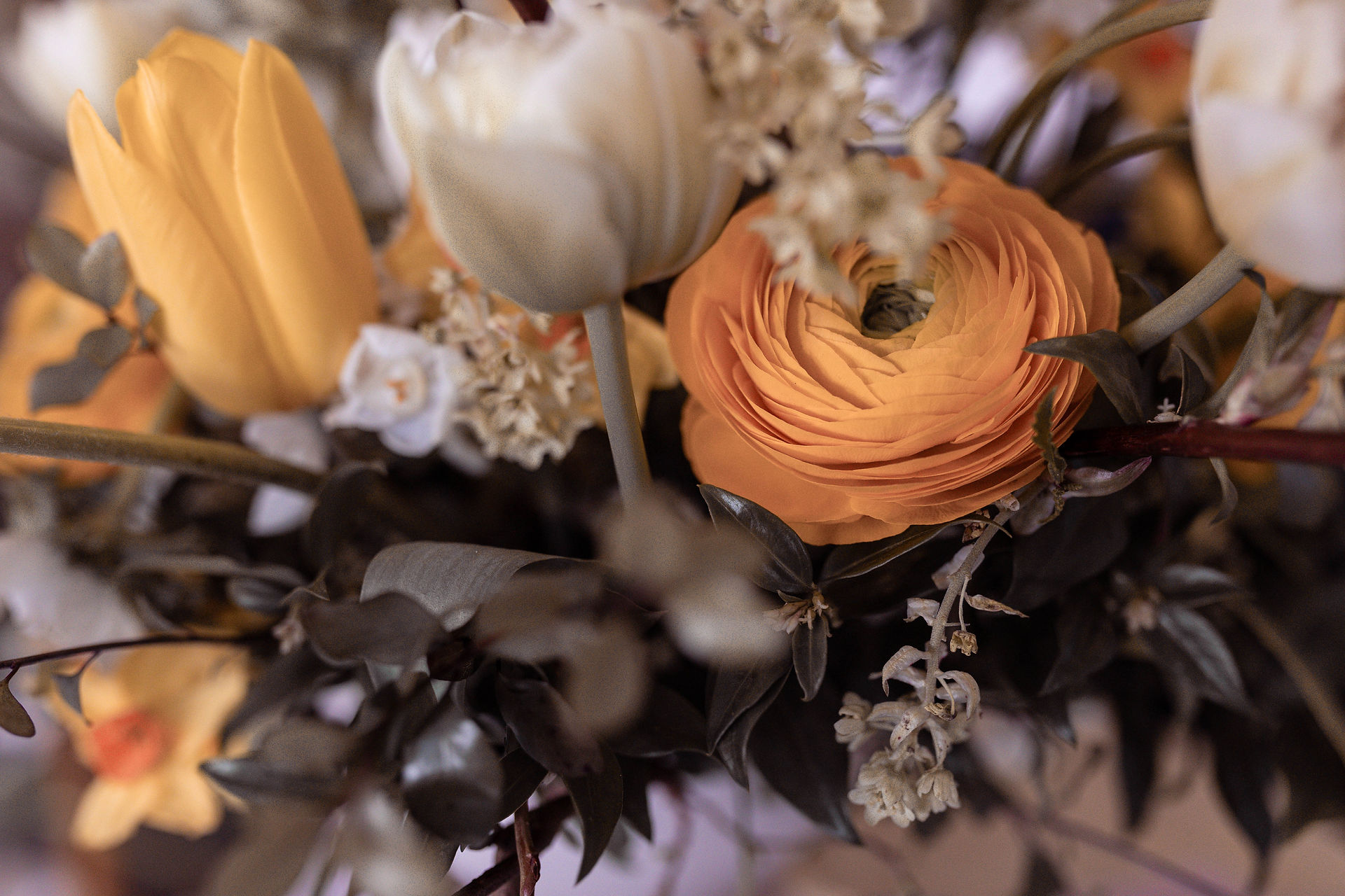 Wedding flowers at Brocket Hall in Hertfordshire