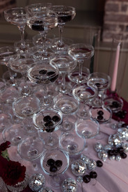 the Prosecco tower