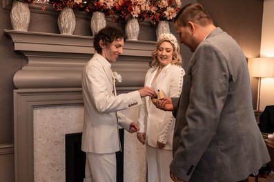 Best man duties; The best man offering the rings to the groom