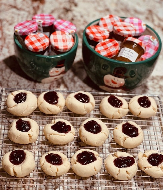 Raspberry Thumbprint Cookies