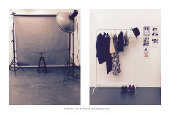 Studio photo session set up