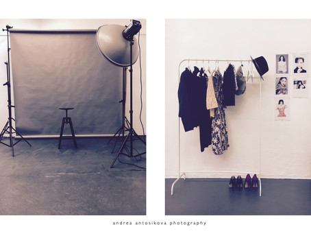 Studio photo session set up