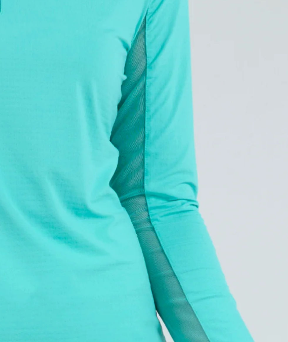 Thumbnail: IBKUL Woman’s Solid Long Sleeve Mock Neck Top - Jade