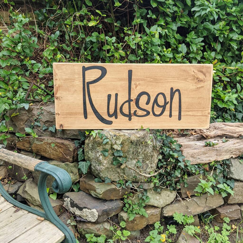large garden wooden signs