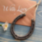 Miniature horse shoe small with jute string attached to display in your home