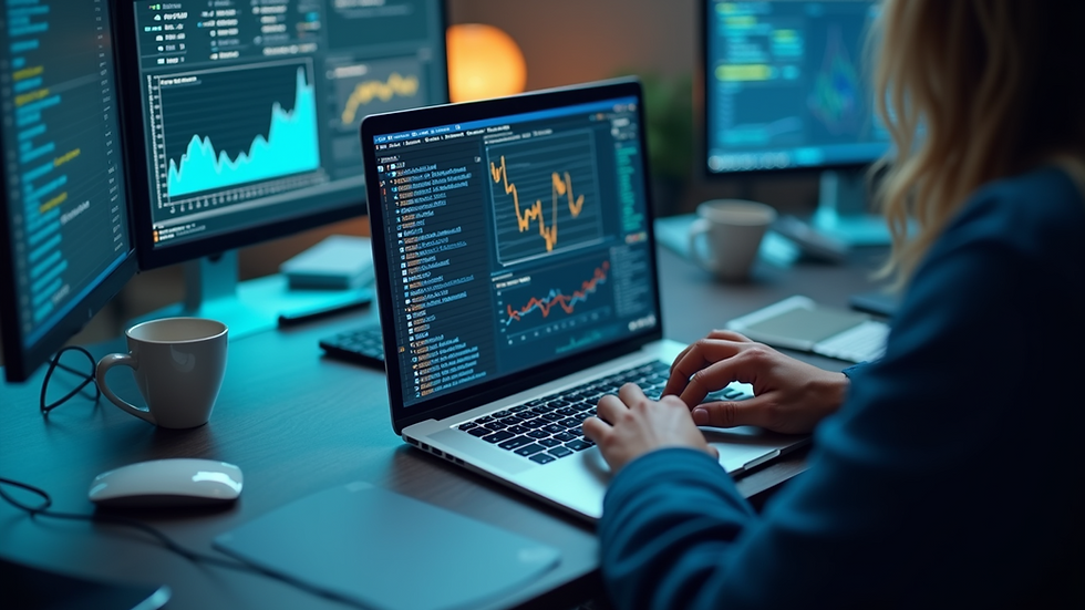 High angle view of a digital security interface with data analytics
