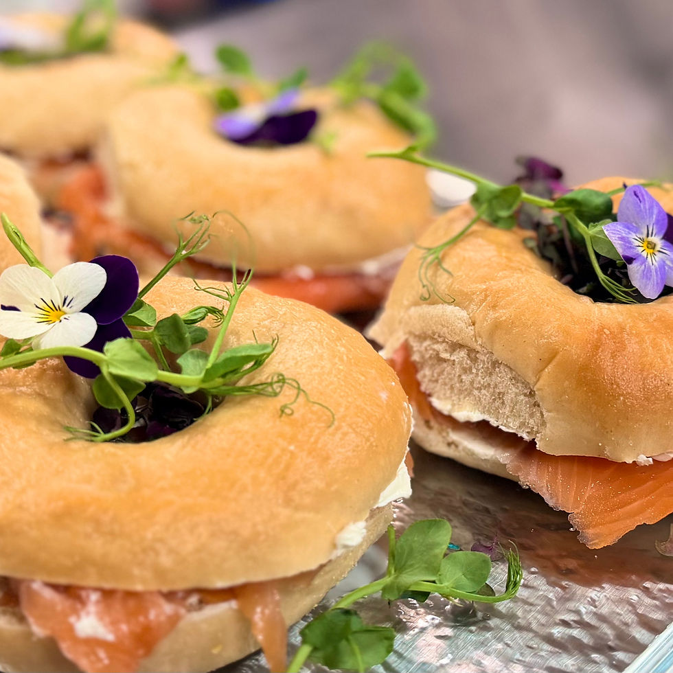 smoked salmon and cream cheese bagel