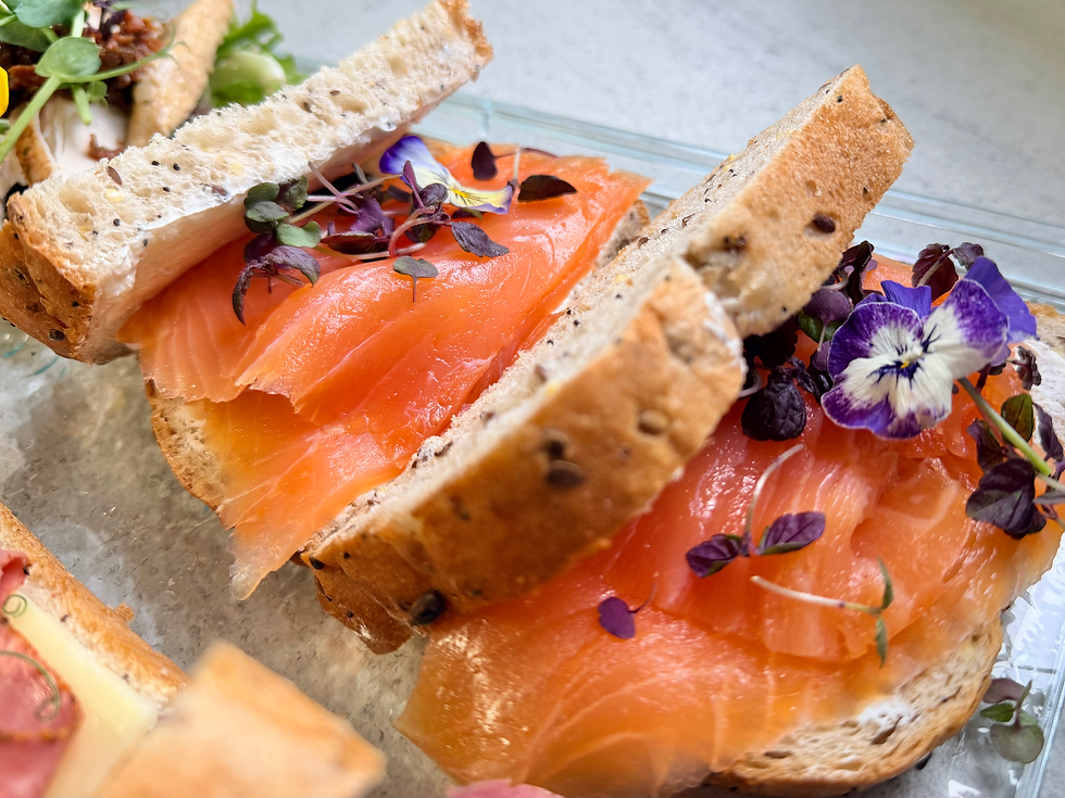 smoked salmon sandwich