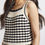Miniature : Camisole bretelles larges noir et beige CROCHET