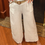 Miniature : Pantalon blanc ou beige taille élastique 100 % lin avec ceinture