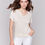 Miniature : T-shirt lin viscose en V couleur or