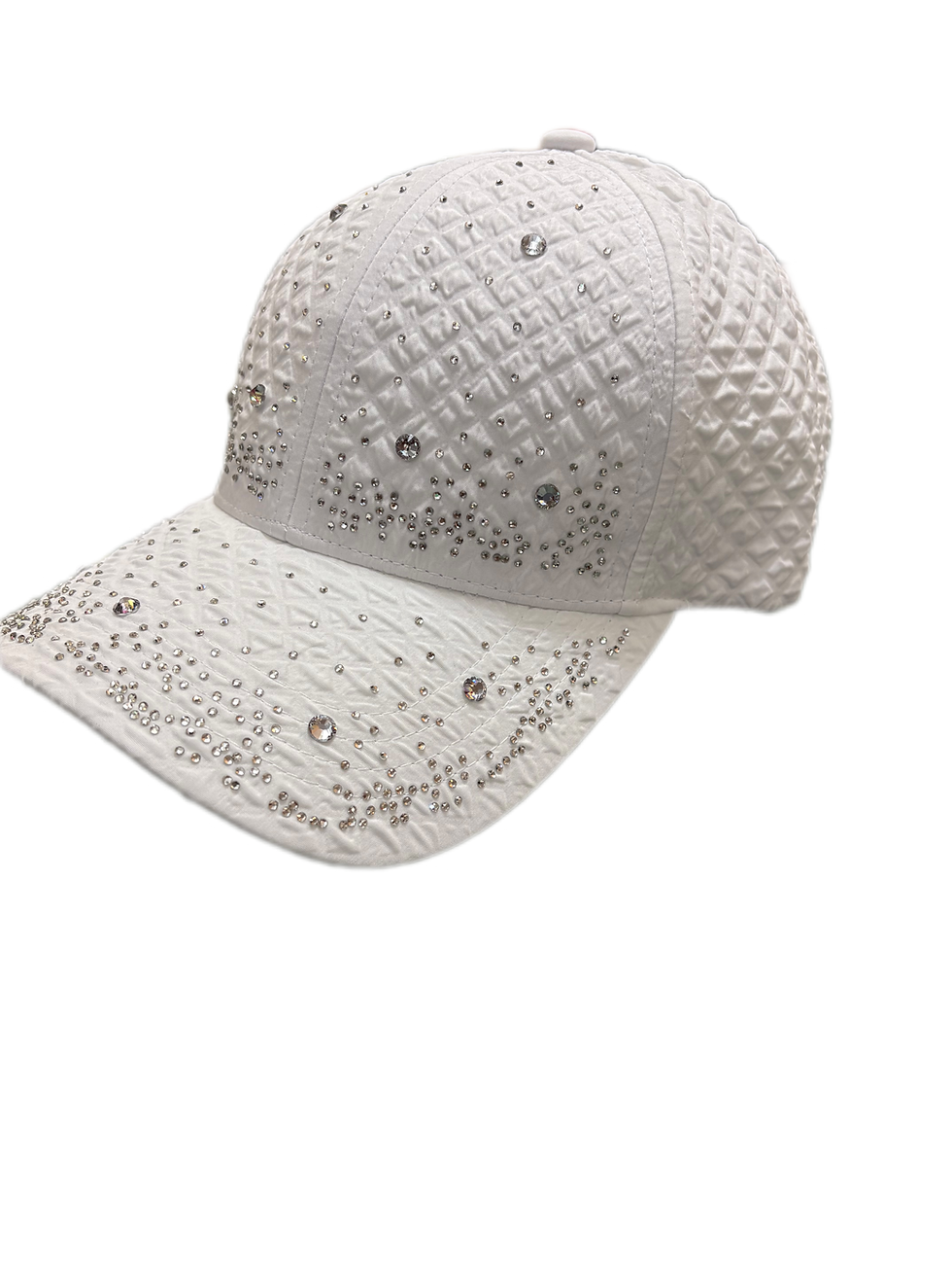 Miniature : Casquette à  petits diamants blanche- noir-beige