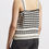 Miniature : Camisole bretelles larges noir et beige CROCHET
