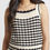 Miniature : Camisole bretelles larges noir et beige CROCHET