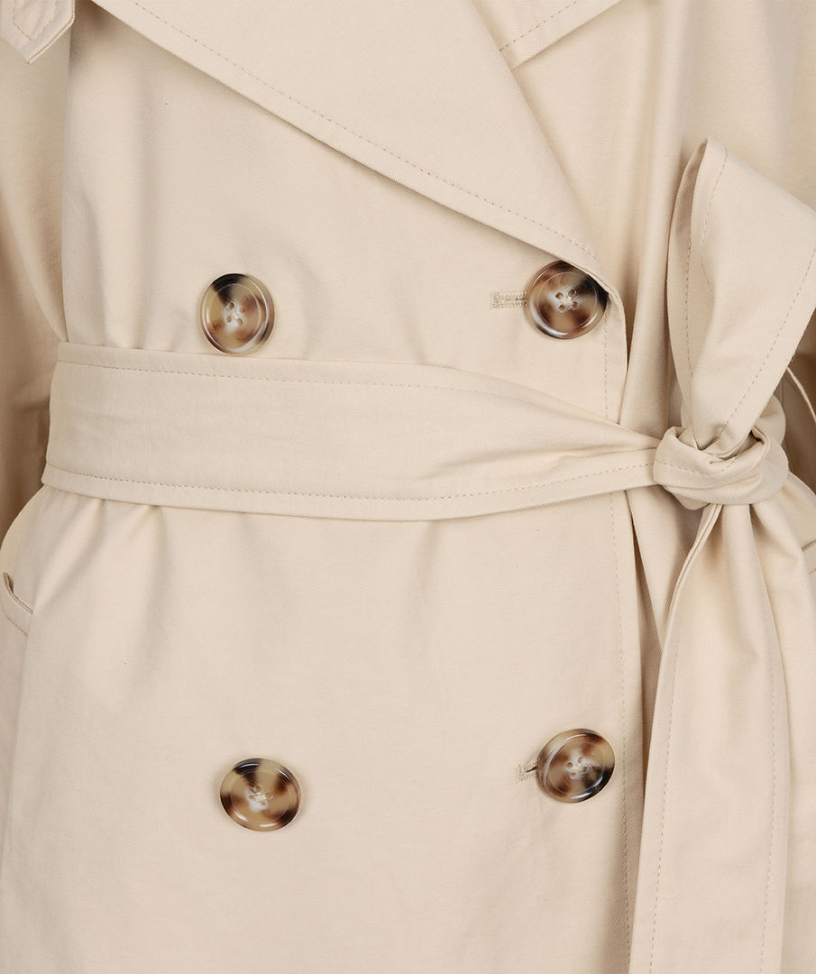 Miniature : Imperméable longueur 3/4 double boutonnière sable