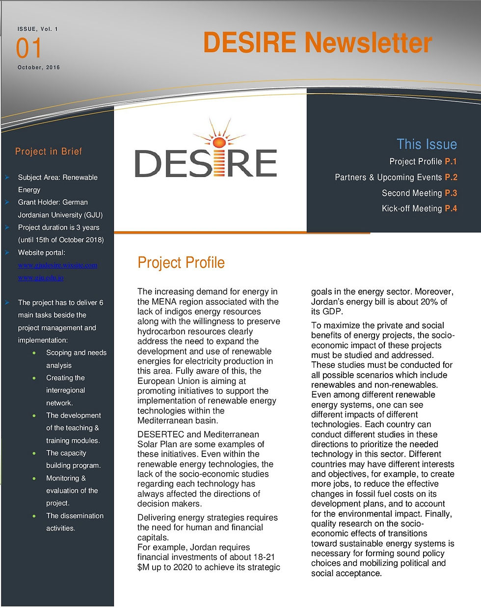 DESIRE Newsletter is available now in the publication tab. We hope you enjoy reading these pieces of our news