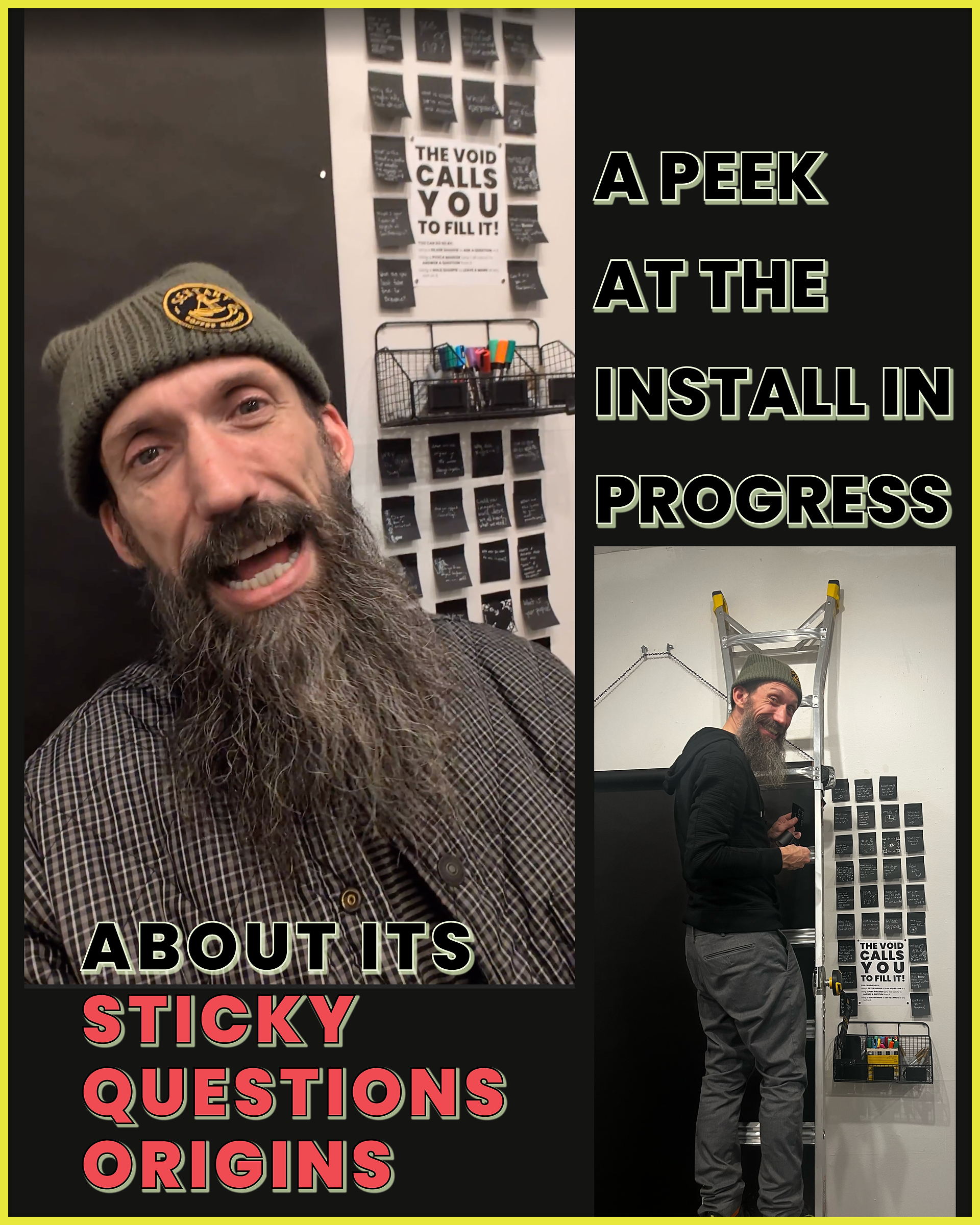 About Its Sticky Questions Origins. See LINKS below for more info. 