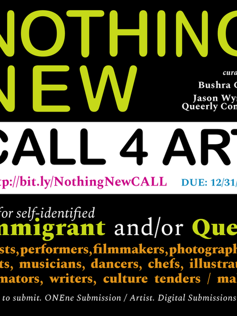 CALL FOR ART: Nothing New 