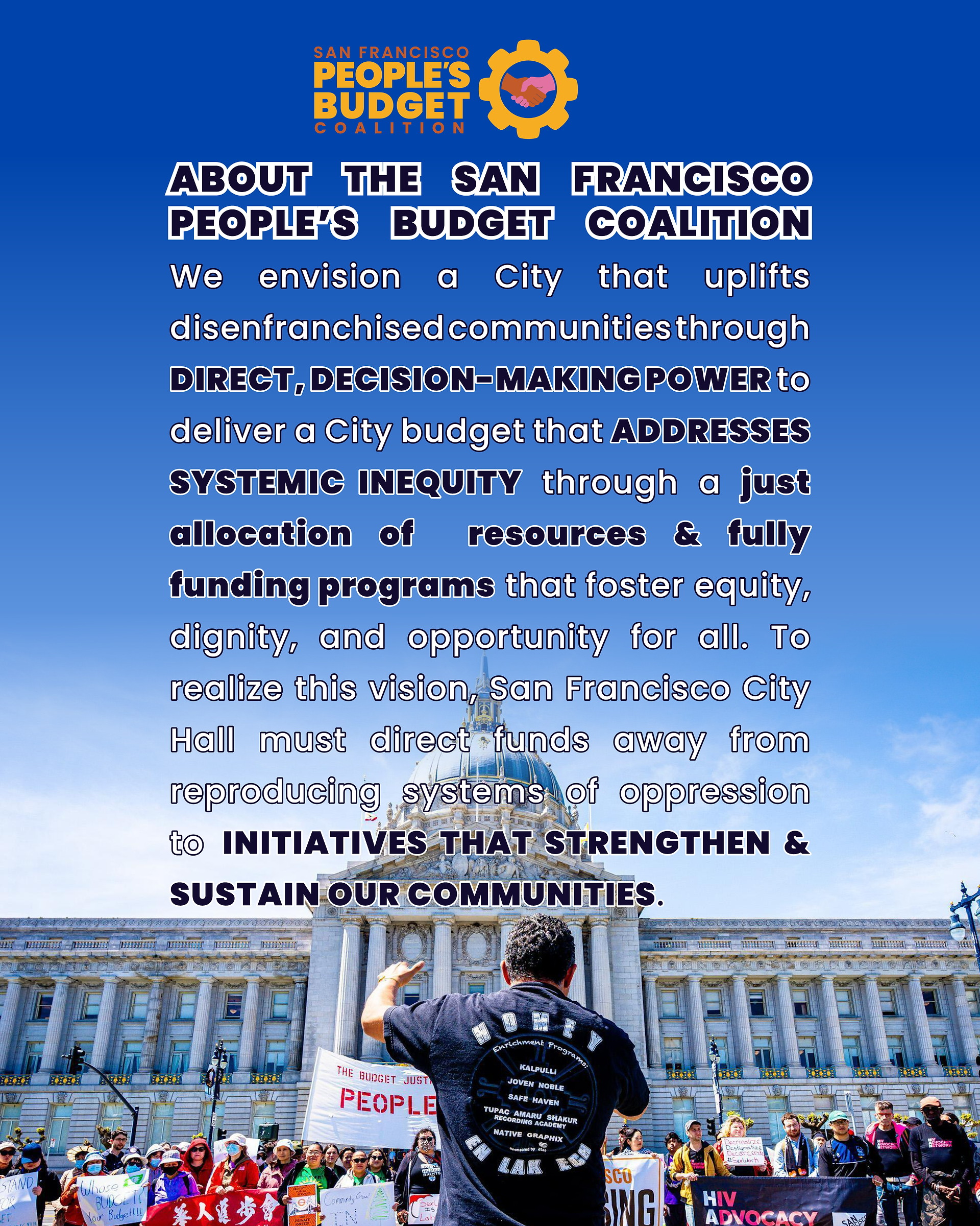 Abut the San Francisco People's Budget Coalition. 