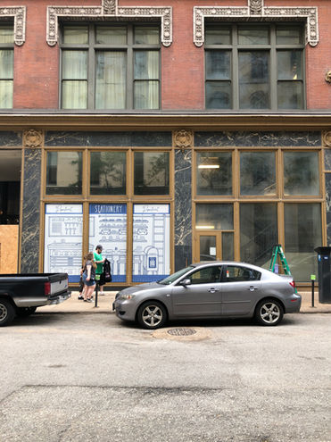 Visit the Stationery Dept. mural at the northwest corner of 6th Street and Washington Ave. in downtown St. Louis. 