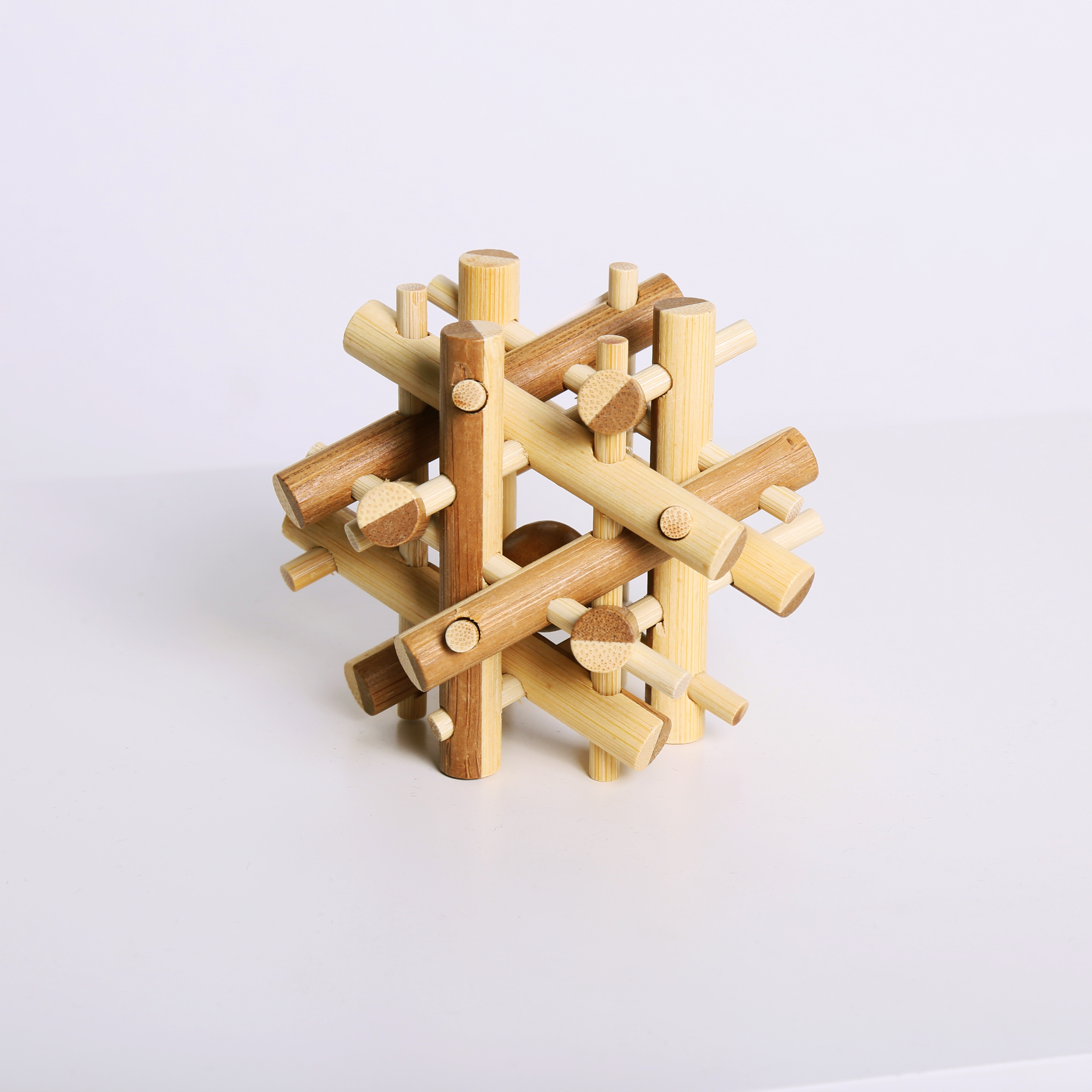 Mini Bamboo Puzzle - 6 piece cross - YouTube