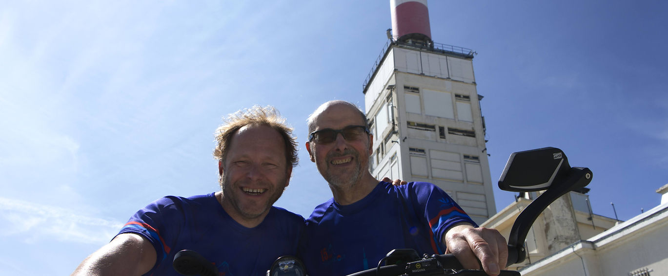 Lucien en Diethard op de top