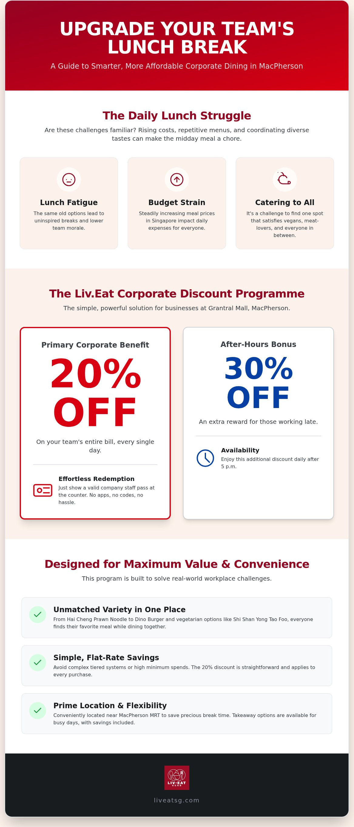 Corporate lunch deals MacPherson