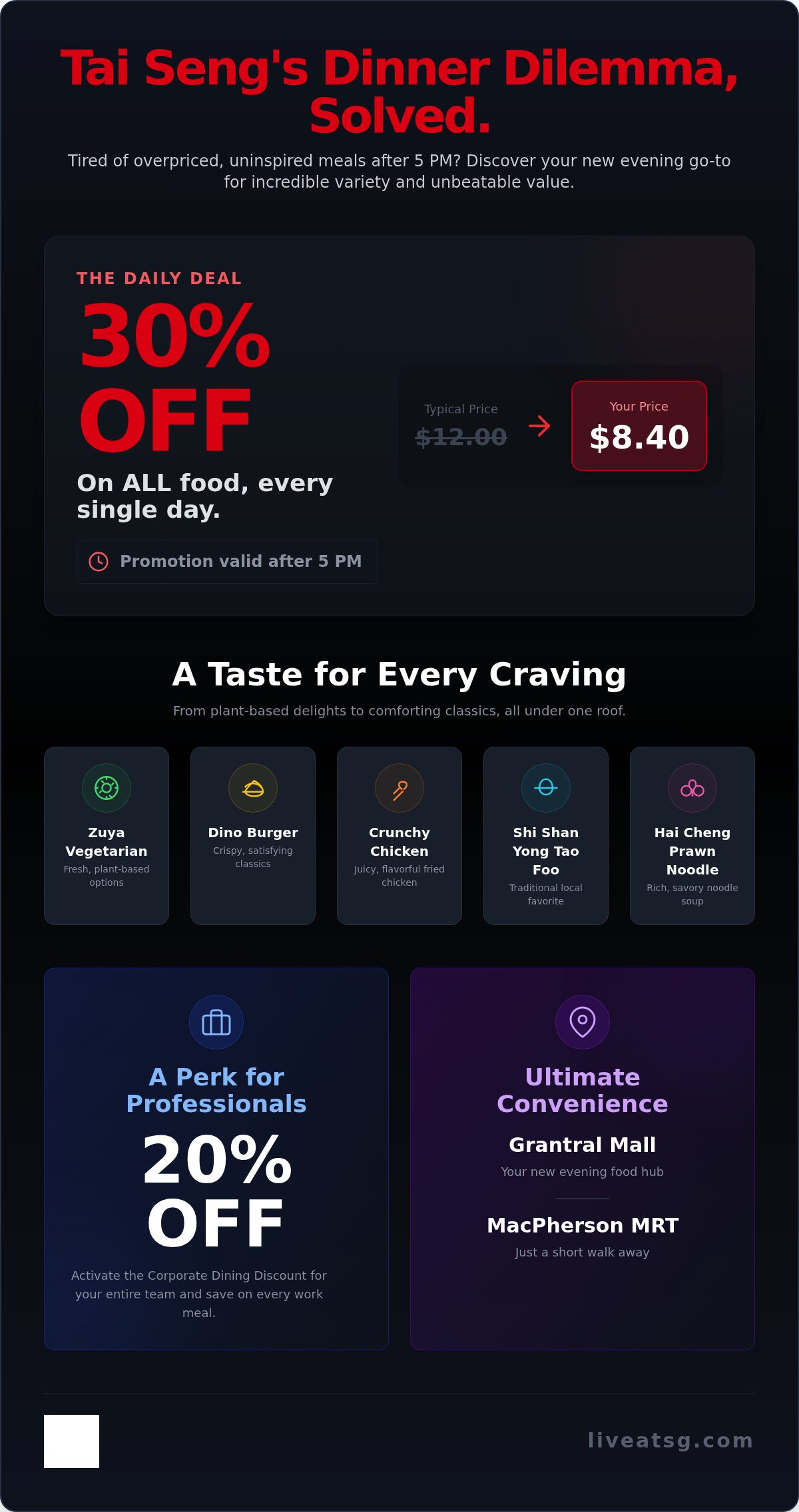 Dinner deals Tai Seng