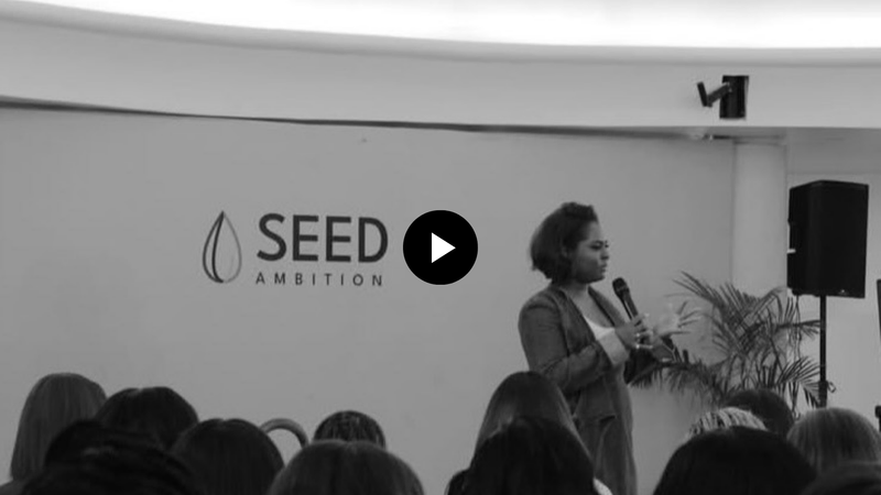 Andrea Iyamah Nehikhare speaking at SEED Ambition Seminar 2026 on ALIGN