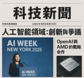 科技前沿周報:人工智能與硬件革新引領未來(2025年10月6日至12日)