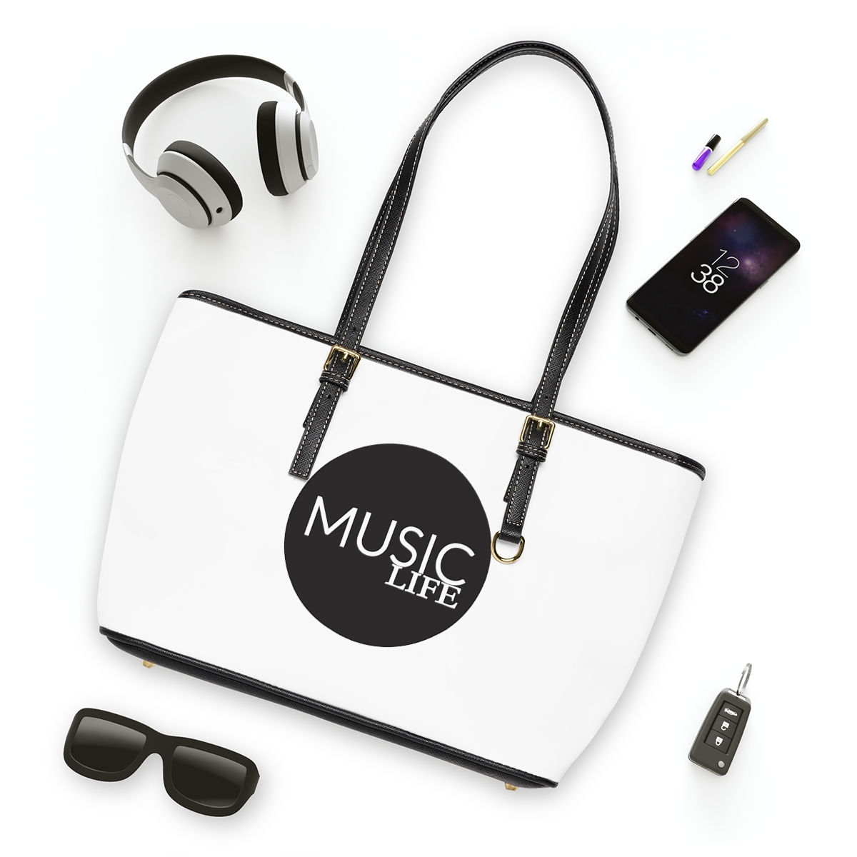 Music Life Reversable Shoulder Bag