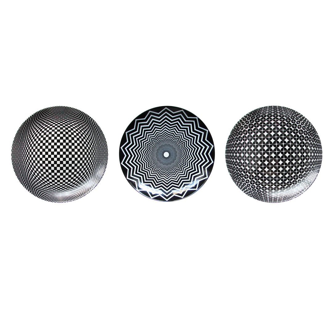 Trio de Pratos Decorados Target