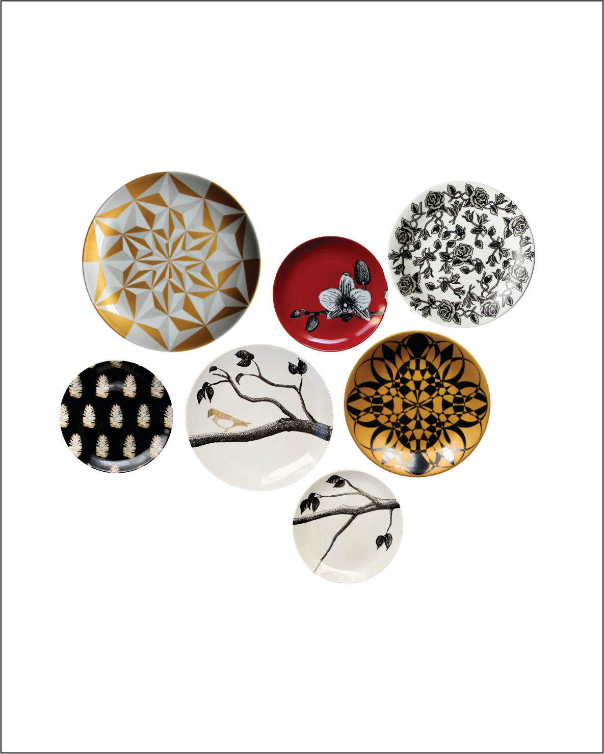 Parede Pronta de 7 Pratos Fernanda