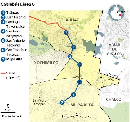 Cablebús dos Líneas más