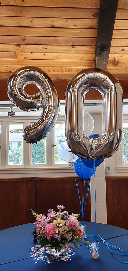 A milestone birthday celebration at High Beam Dreams event venue in Gibsons, BC