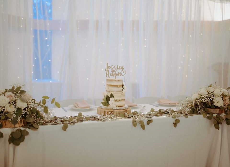 Reception set up at wedding venue, High Beam Dreams