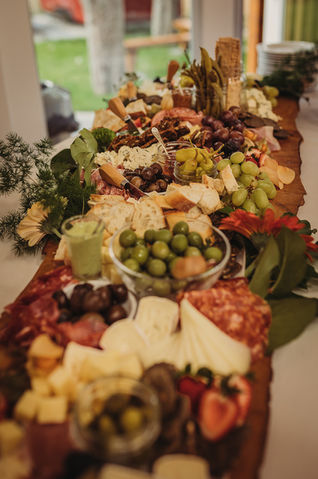 Graze table for wedding dinner at High Beam Dreams. A Timmins Photo.