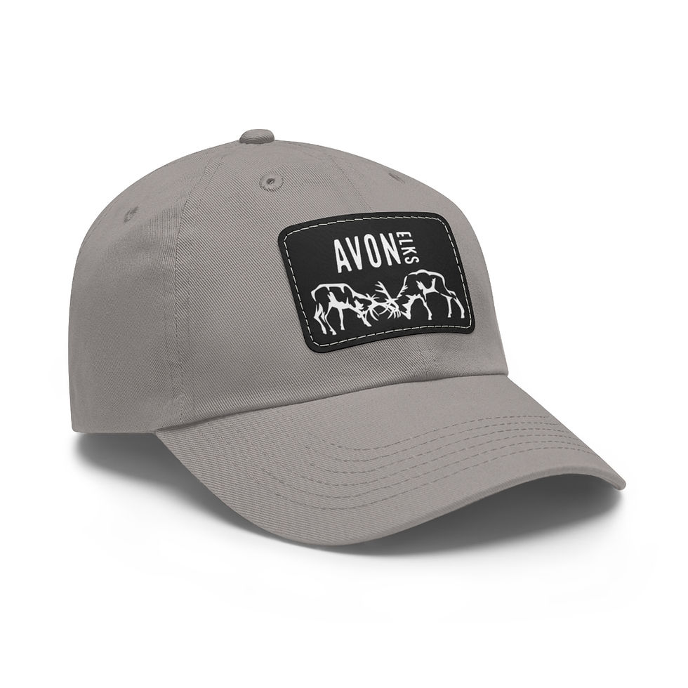 Thumbnail: Dad Hat with Leather Patch (Rectangle)