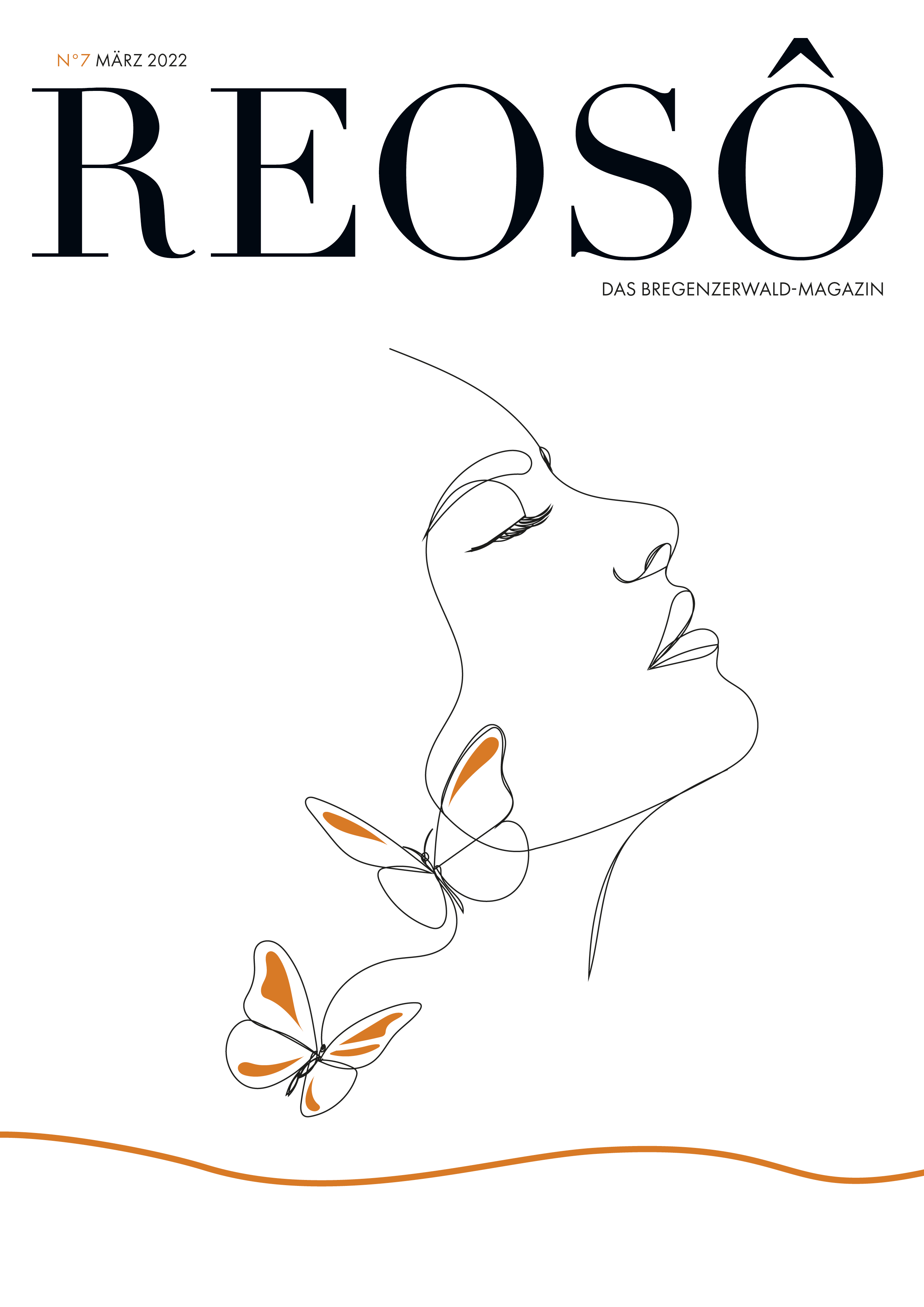 Cover mit Gesicht und Schmetterlingen 