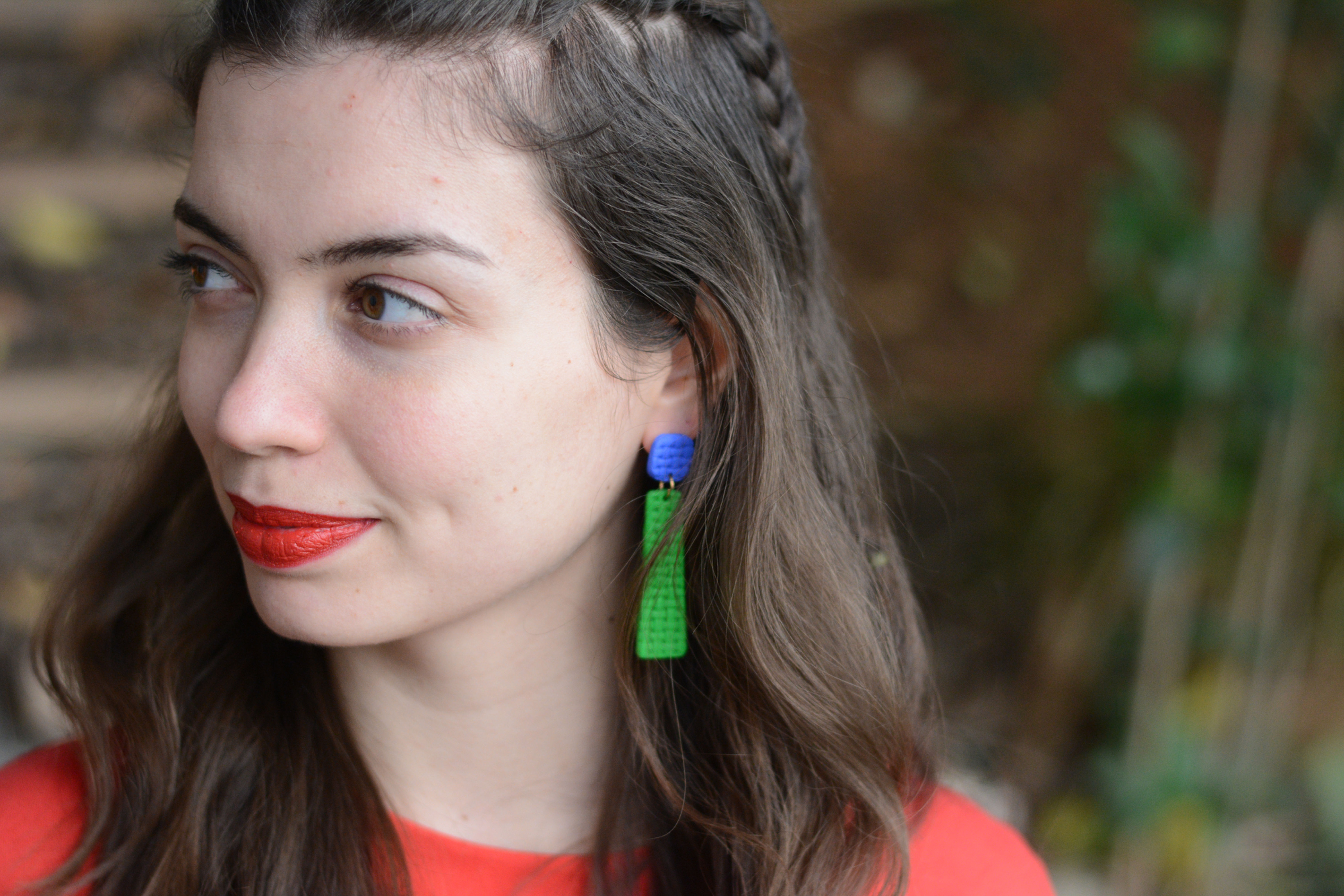 Pop knit long green/blue