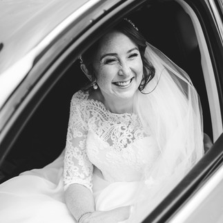Bride ready to enter the church 